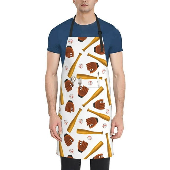Bingfone Baseball Sport Apron Gifts For Men, Women Professional Grade Chef Apron for Kitchen,BBQ & Grill