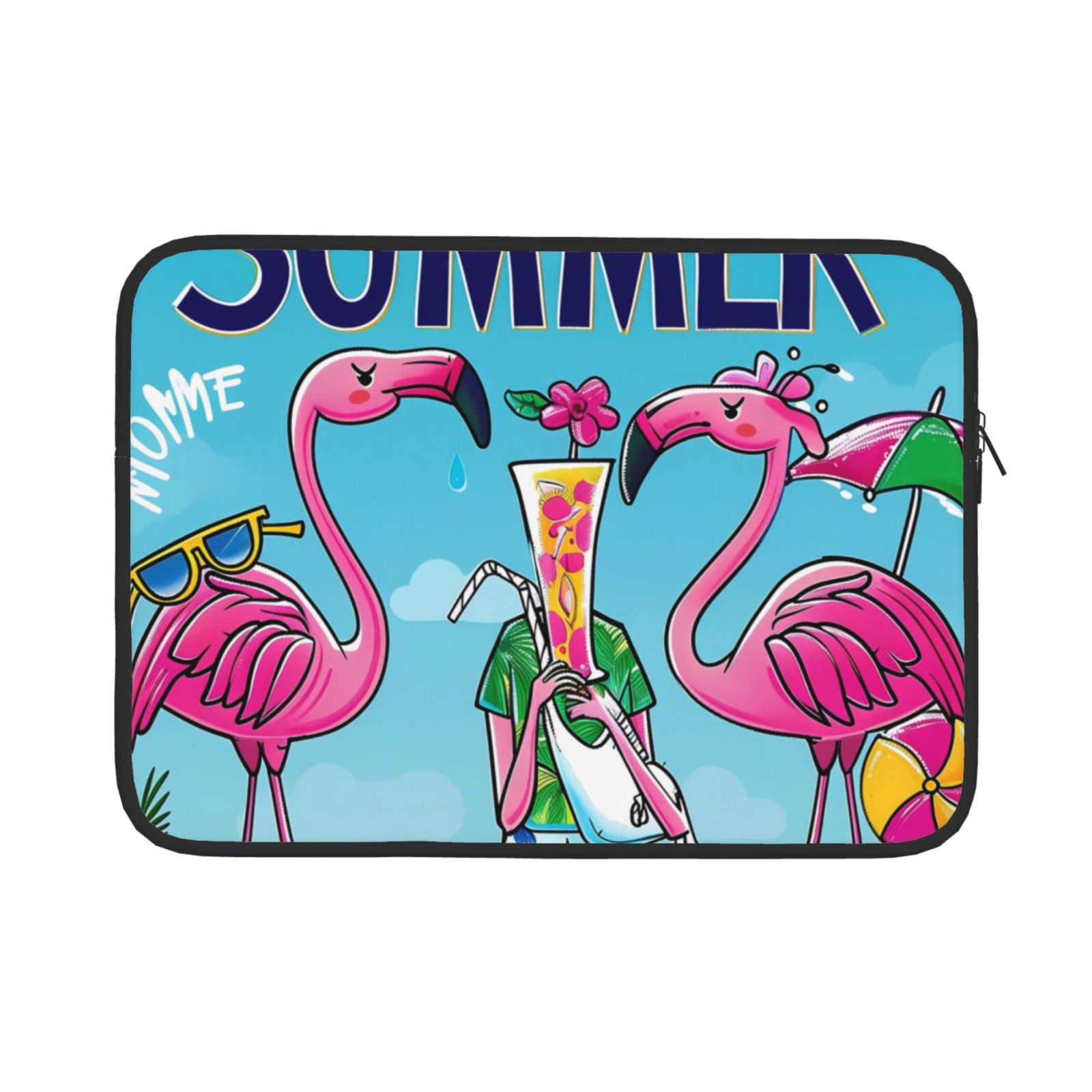 Flamingo Computer Case Bingfone Beach Flamingo Trio Laptop Sleeve Case 13 inch , 360 ...