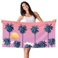 thumbnail image 1 of Bingfone Beach with Palm Trees Oversized 27.7x55 Inches Beach Towel, Super Absorbent Soft Plush Pool Towel, Bath Towel for Travel Sports Pool Swimming Bath Camping Yoga Girls Women Adults, 1 of 6