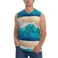 thumbnail image 1 of Bingfone Beach Pattern Men's Tank Tops Workout Sleeveless Tee Shirts Running Beach Tanks for Men-3X-Large, 1 of 8