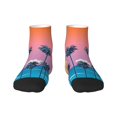thumbnail image 1 of Bingfone Beach With Palm Trees Design Patterned Men'S Women'S Casual Cotton Socks, 1 of 9