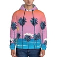 thumbnail image 1 of Bingfone Beach With Palm Trees Men'S Drawstring Hoodie Long Sleeve Pocket Sweatshirts-Medium, 1 of 9