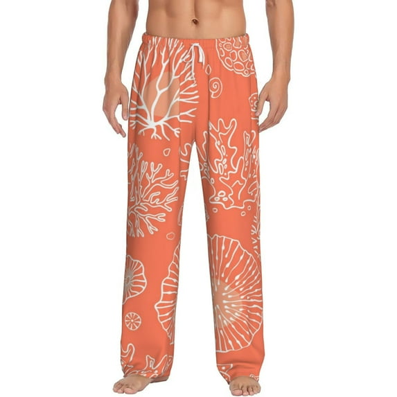 Bingfone Beautiful Corals Mens All Over Print Sleep Pajama Pants-Large