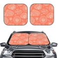 thumbnail image 1 of Bingfone Beautiful Corals Print 2-Piece Sun Shade Front Windshield - Foldable Car Front Window Sunshades For Most Sedans Suv Truck - Small, 1 of 7