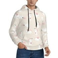 thumbnail image 1 of Bingfone Beautiful Rabbit Men's Drawstring Hoodie Long Sleeve Pocket Sweatshirts-Small, 1 of 6