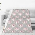 Bingfone Beautiful Rabbit1 Print Flannel Fleece Blanket Throw Blanket
