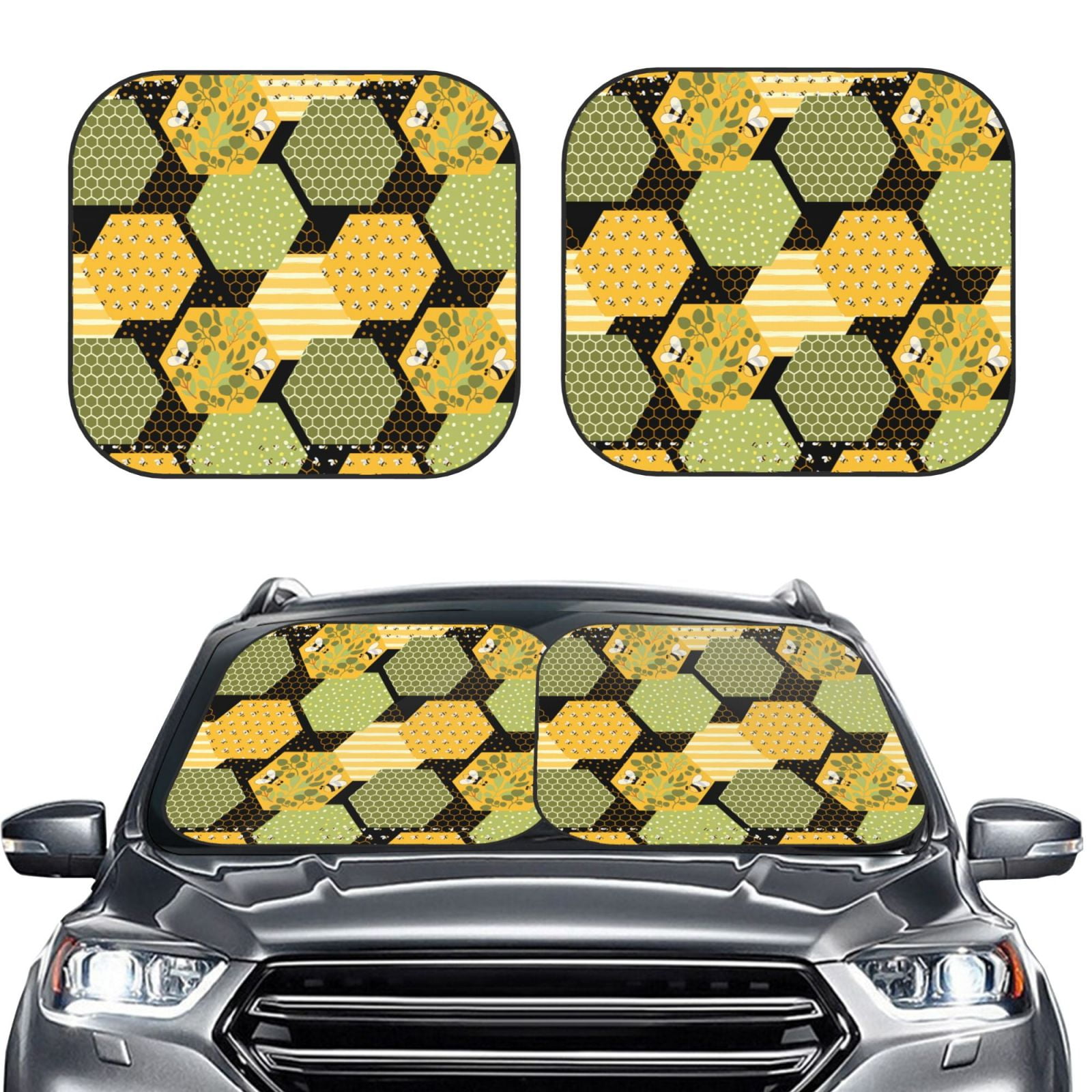 Honey Bee Gifts Pattern Print Car Sun Shade