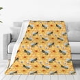 thumbnail image 1 of Bingfone Bee Wasp Print Flannel Fleece Blanket Throw Blanket for Bed,Sofa,Couch,Travel,Camping(40"x30" ), 1 of 8