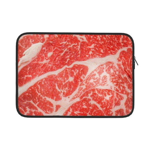Bingfone Beef Steaks Laptop Sleeve Case 13 Inch, 360° Protective Computer Carrying Bag