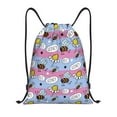 thumbnail image 1 of Bingfone Bees And Daisies Striped Drawstrings Backpacks Bags For Men Women Gym Drawstrings Bag, 1 of 9