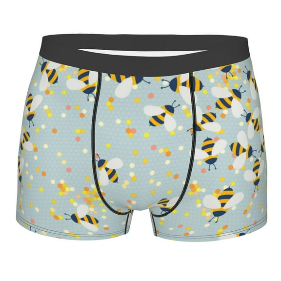 Bingfone Bees Men'S Underwear - Casual Stretch Boxer Briefs-Large