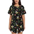 thumbnail image 1 of Bingfone Bees Print Pajamas Sets for Women Soft Short-Sleeved Pjs with Lounge Shorts Two Piece Sleepwear, 1 of 8