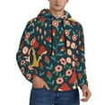 thumbnail image 1 of Bingfone Berries And Flowers Men'S Drawstring Hoodie Long Sleeve Pocket Sweatshirts-Xx-Large, 1 of 9