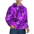 thumbnail image 1 of Bingfone Berry Raspberry Men's Drawstring Hoodie Long Sleeve Pocket Sweatshirts-Medium, 1 of 6