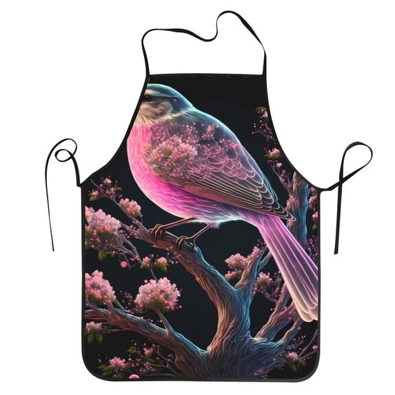 Bingfone Bird 2 for Tie-up Apron, Unisex Waterproof and Stain-Resistant Bib Apron for Kitchen Garden Painting