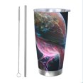 thumbnail image 1 of Bingfone Bird 3 for 20 Oz Stainless Steel Travel Mug Double Wall Water Coffee Cup for Home,Office, Outdoor Works Great for Ice Drinks and Hot Beverage-Straw Two-piece Set, 1 of 8