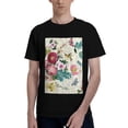 thumbnail image 1 of Bingfone Bird Butterfly Rose Men'S Loose Fit Short-Sleeve Pocket T-Shirt, 1 of 7