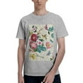 thumbnail image 1 of Bingfone Bird Butterfly Rose Men'S Loose Fit Short-Sleeve Pocket T-Shirt, 1 of 7