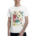 thumbnail image 1 of Bingfone Bird Butterfly Rose Men'S Loose Fit Short-Sleeve Pocket T-Shirt, 1 of 7