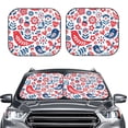 thumbnail image 1 of Bingfone Birds Flowers Windshield Sun Shade 2-Piece Foldable Car Front Window Sunshade For Most Sedans Suv Truck - Auto Sun Blocker Visor Protector Blocks Max Uv Rays - Small, 1 of 7