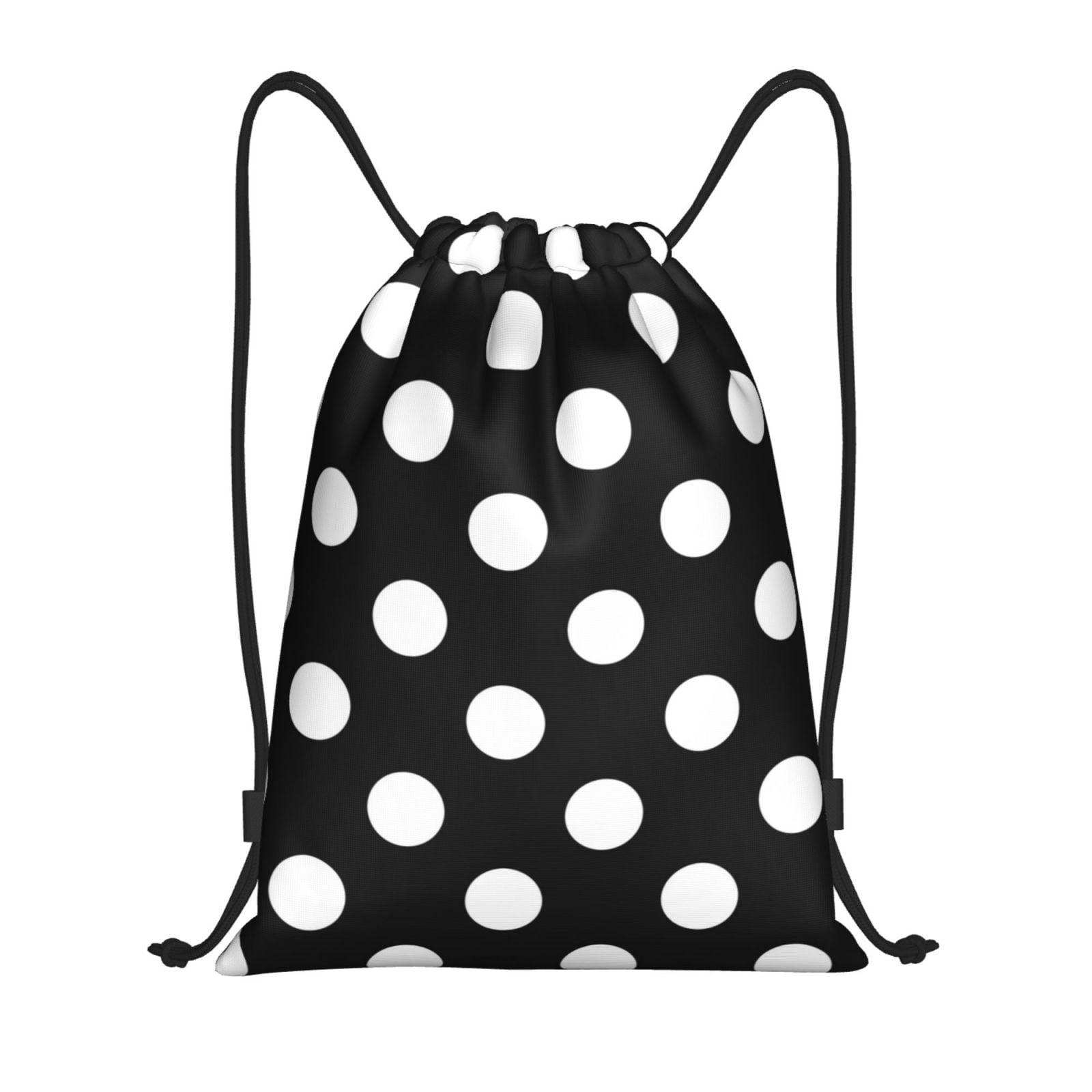 Bingfone Black And White Polka Dot Drawstrings Backpacks Bags For Men ...