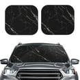 thumbnail image 1 of Bingfone Black Marble Texture Abstract Print 2-Piece Sun Shade Front Windshield - Foldable Car Front Window Sunshades For Most Sedans Suv Truck - Medium, 1 of 7