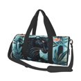 thumbnail image 1 of Bingfone Black Panther Floral Illustration Print Gym Duffle Backpack for Men Women,Travel Weekender Carry-On Bags with Detachable Back Pack Straps for Traveling Overnight Climb Sports, 1 of 7