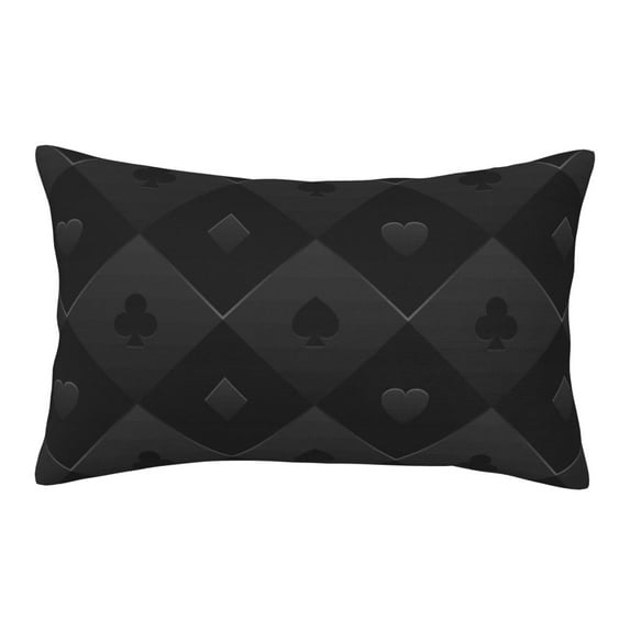 Bingfone Black Poker Standard Size Pillowcase, Long Staple Pure Cotton Envelope Closure Pillow Cover,20"X30"