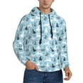 thumbnail image 1 of Bingfone Black White Gray Rabbit Men's Drawstring Hoodie Long Sleeve Pocket Sweatshirts-XX-Large, 1 of 6