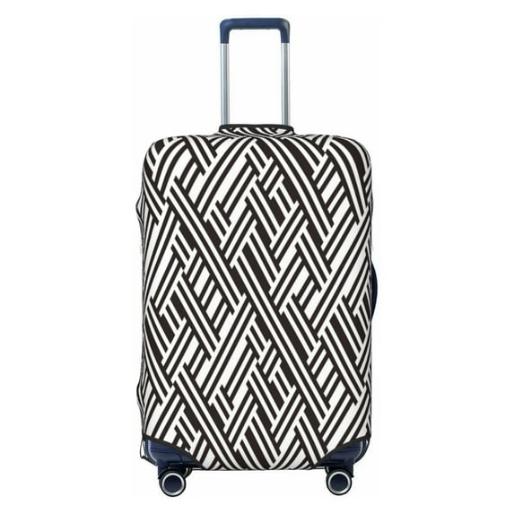 Bingfone Black White Stripes Luggage Cover Washable Suitcase Cover Protector Anti-scratch Suitcase cover Fits 18-32 Inch Luggage