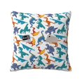 Bingfone Block Dinosaur Linen Throw Pillow Covers Cushion Case Pocket