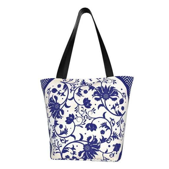 Bingfone Blue And White Porcelain Pattern Women Shoulder Tote Bags Casual Bag Ladies Shopping Handbag