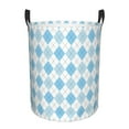 thumbnail image 1 of Bingfone Blue And White Squares Waterproof Foldable Laundry Hamper Bucket With Handles For Storage Bin,Clothes Hamper (Medium ), 1 of 8