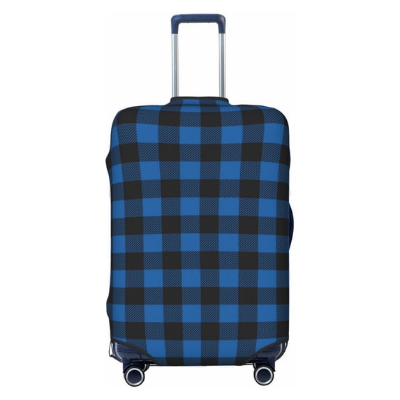 Bingfone Blue Black Plaid Luggage Cover Washable Suitcase Cover Protector Anti-scratch Suitcase cover Fits 18-32 Inch Luggage