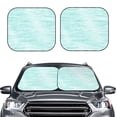 thumbnail image 1 of Bingfone Blue Bright Windshield Sun Shade 2-Piece Foldable Car Front Window Sunshade For Most Sedans Suv Truck - Auto Sun Blocker Visor Protector Blocks Max Uv Rays - Large, 1 of 7