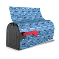 thumbnail image 1 of Bingfone Blue Fish Magnetic Mailbox Cover Standard Size for Garden Yard Outdoor Decorations-25.5x21 in, 1 of 7