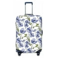thumbnail image 1 of Bingfone Blue Flax Flowers Luggage Cover Washable Suitcase Cover Protector Anti-scratch Suitcase cover Fits 18-32 Inch Luggage, 1 of 8