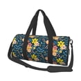 thumbnail image 1 of Bingfone Blue Floral Print Gym Duffle Backpack for Men Women,Travel Weekender Carry-On Bags with Detachable Back Pack Straps for Traveling Overnight Climb Sports, 1 of 8