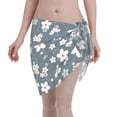 thumbnail image 1 of Bingfone Blue Flower Women's Sarong Swimsuit Cover Ups Bathing Suit Coverups Chiffon Beach Wrap Skirts, 1 of 7