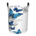 thumbnail image 1 of Bingfone Blue Flying Butterflies Waterproof Foldable Laundry Hamper Bucket With Handles For Storage Bin,Clothes Hamper (Small), 1 of 8