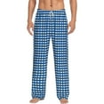 thumbnail image 1 of Bingfone Blue Gingham Mens All Over Print Sleep Pajama Pants-Xx-Large, 1 of 9