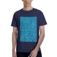 thumbnail image 1 of Bingfone Blue Glitter Men'S Loose Fit Short-Sleeve Pocket T-Shirt, 1 of 7