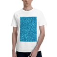 thumbnail image 1 of Bingfone Blue Glitter Men'S Loose Fit Short-Sleeve Pocket T-Shirt, 1 of 7