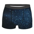 thumbnail image 1 of Bingfone Blue Glitter Retro Men'S Underwear - Casual Stretch Boxer Briefs-Large, 1 of 9