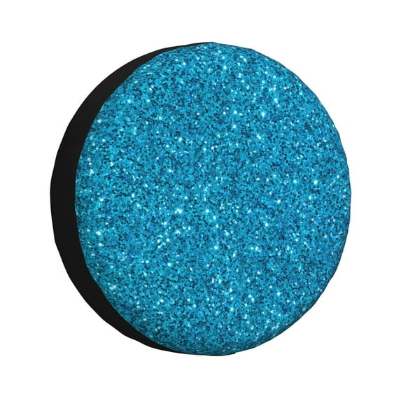 Bingfone Blue Glitter Spare Tire Cover Weatherproof Universal Wheel Protectors For Rv Camper Travel Trailer Suv Truck 14 Inch