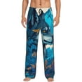 thumbnail image 1 of Bingfone Blue Iceberg Leaf Wolf Mens All Over Print Sleep Pajama Pants-Medium, 1 of 5