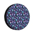 thumbnail image 1 of Bingfone Blue Skull Flower Spare Tire Cover Weatherproof Universal Wheel Protectors for RV Camper Travel Trailer SUV Truck-15 inch, 1 of 8