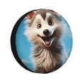 thumbnail image 1 of Bingfone Blue Sky Cute Wolf Spare Tire Cover Weatherproof Universal Wheel Protectors for RV Camper Travel Trailer SUV Truck-17 inch, 1 of 8