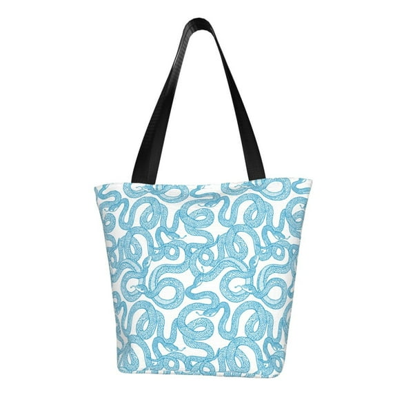 Bingfone Blue Snake Women Shoulder Tote Bags Casual Bag Ladies Shopping Handbag