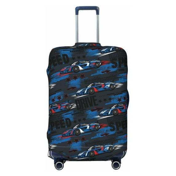 Bingfone Blue Sports Car Luggage Cover Washable Suitcase Cover Protector Anti-scratch Suitcase cover Fits 18-32 Inch Luggage